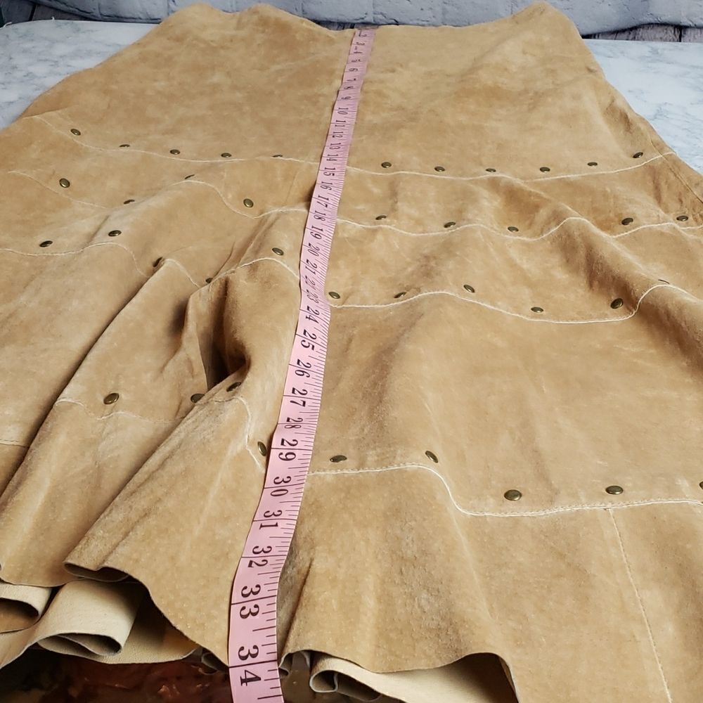 NWT Chico's Suede Beacon Tan Skirt - Picture 8 of 12